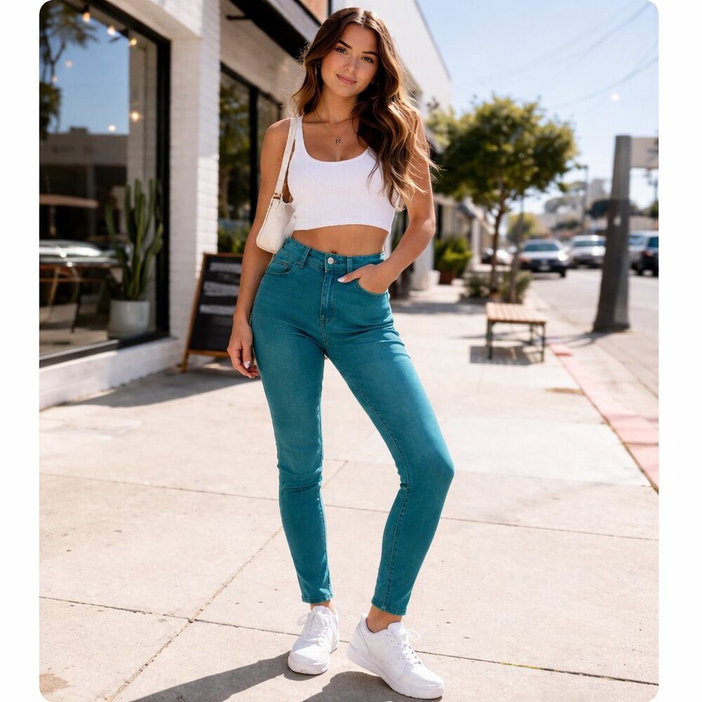 Levi’s 510 teal super skinny jeans 27 y2k